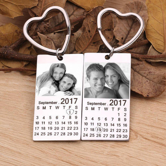 Gift For Your Love - Custom Photo Calendar Keychain